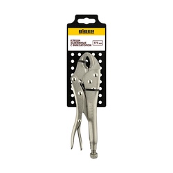 Клещи зажимные Biber 85484 с фиксатором 175 мм (6/60)
