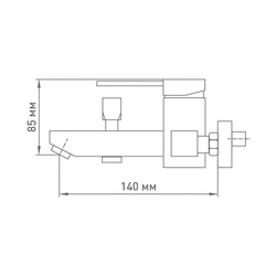 Смеситель для ванны Mix&Fix Techno Mini 2201-01