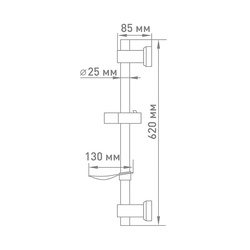 Стойка душевая Mix&Fix Alpha 3700, с мыльницей