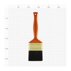 Кисть плоская ВАРЯГ 31224 черная щетина 70 мм