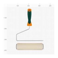 Валик велюр ВАРЯГ 32862 с бюгелем, ворс 4 мм, 250 мм