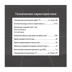 Клей для плитки Unis Плюс (25 кг)