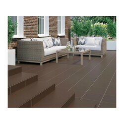 Ступени клинкерная плитка Керамин Амстердам 4, коричневая, 298х298х7 мм