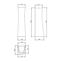 Пьедестал Воротынский Santeri, 180х205х675 мм