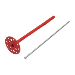 Дюбель-гвоздь для изоляции 10х220 мм (25 шт) с металлическим гвоздем