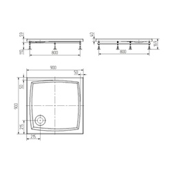 Поддон Универсал Лина, акриловый, 900х900х169 мм
