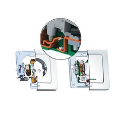 Розетка с/у Master РС16-401, 1 гнездо, б/з, белая