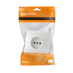 Розетка с/у Таймыр SQ1814-0011, 1 гнездо, б/з, белая
