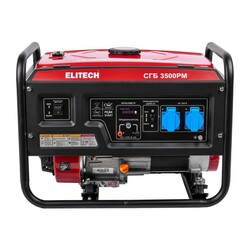 Генератор Elitech СГБ 3500РМ, 3кВт, 230В-12,7А/12В-8,3А, бензиновый, 15 л