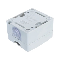 Розетка о/у Аллегро 1282, 1 гнездо с/з, з/ш и крышкой, IP54, серая