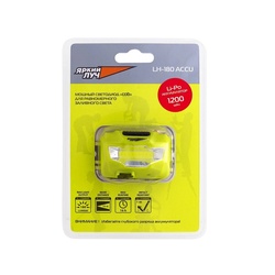 Фонарь Яркий Луч аккумуляторный налобный, LH-180 ACCU, LED 3Вт, 2 режима