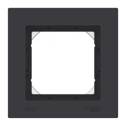 Рамка 1-постовая Atlasdesign Aqua ATN441001, IP44, карбон