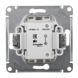 Выключатель с/у Atlasdesign ATN000311, 1 клавиша, б/инд, алюминий