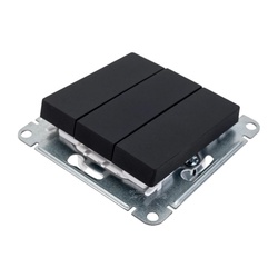 Выключатель с/у Atlasdesign ATN001031, 3 клавиши, б/инд, карбон