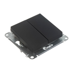 Переключатель с/у Atlasdesign ATN001065, 2 клавиши, б/инд, карбон