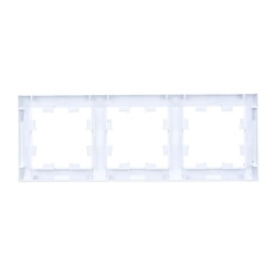 Рамка 3-х постовая Atlasdesign ATN000103, универсальная, белая