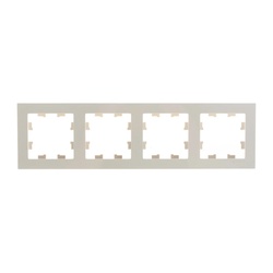 Рамка AtlasDesign ATN000204, 4-х постовая, универсальная, бежевая