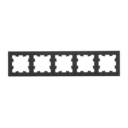 Рамка AtlasDesign ATN001005, 5-ти постовая, универсальная, карбон