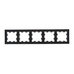 Рамка AtlasDesign ATN001005, 5-ти постовая, универсальная, карбон