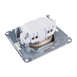 Розетка с/у Atlasdesign ATN000241, 1 гнездо, б/з, бежевая