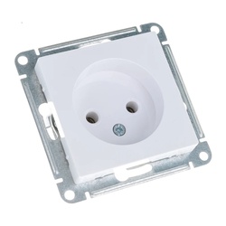 Розетка с/у Atlasdesign ATN000141, 1 гнездо, б/з, белая