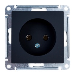 Розетка с/у Atlasdesign ATN001041, 1 гнездо, б/з, карбон