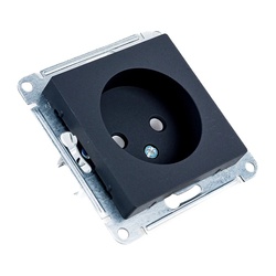 Розетка с/у Atlasdesign ATN001041, 1 гнездо, б/з, карбон