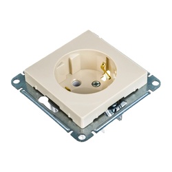 Розетка с/у Atlasdesign ATN000243, 1 гнездо, с/з, бежевая