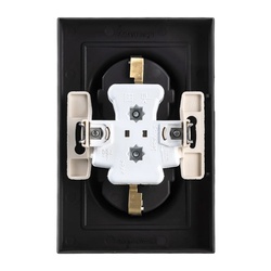 Розетка с/у Atlasdesign ATN001024, 2 гнезда, с/з, карбон