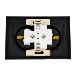 Розетка с/у Atlasdesign ATN001026, 2 гнезда, с/з, з/ш, карбон