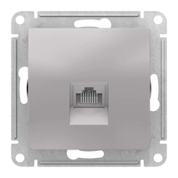 Розетка компьютерная RJ-45 с/у Atlasdesign ATN000383, 1 гнездо, алюминий