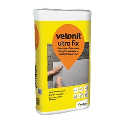 Клей для плитки Vetonit Ultra Fix, эластичный, высокодеформативный С2 Т S1 (25 кг)
