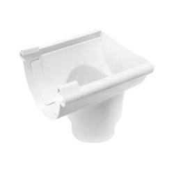 Воронка желоба универсальная торцевая Variform North, d=80, белая