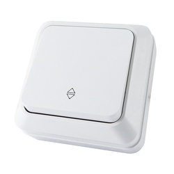 Переключатель о/у Ладога SQ1801-0005, 1 клавиша, б/инд, белый