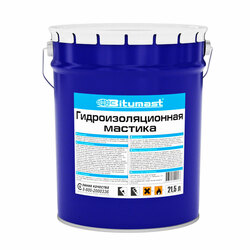 Мастика гидроизоляционная Bitumast, металлическое ведро, 21,5 л