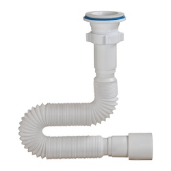 Сифон гофрированный Orio А-7013, 1 1/2"х40/50мм L=1250мм, решетка d=70мм