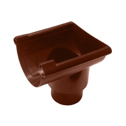 Воронка желоба универсальная торцевая Variform North, d=80, коричневая