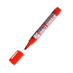 Маркер перманентный красный линия 1-5 мм
