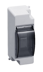 Бокс навесной на 2 модуля КМПн с крышкой, пломбируемый, белый