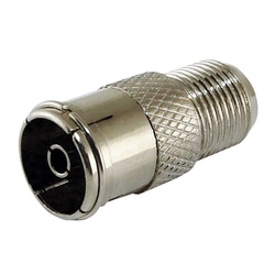 Переходник гнездо F-гнездо TV, металл