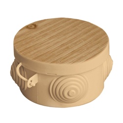 Коробка разветвительная о/у d=65мм h=40мм, 4 ввода, светлое дерево IP54