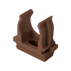 Держатель-клипса для труб d=20 мм, темное дерево (10 шт.)