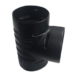 Тройник для дренажных гофрированных труб d=200х200 мм 90 градусов