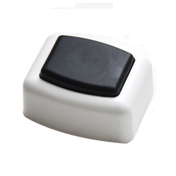 Кнопка звонковая прямоугольная белая 230В, IP20