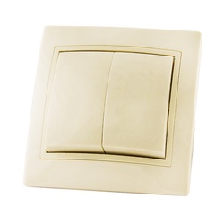 Выключатель с/у Таймыр SQ1814-0102, 2 клавиши, б/инд, слоновая кость