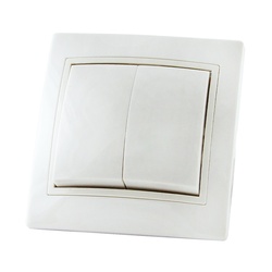 Выключатель с/у Таймыр SQ1814-0002, 2 клавиши, б/инд, белый