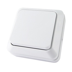 Выключатель о/у Ладога SQ1801-0001, 1 клавиша, б/инд, белый