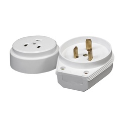 Разъем для плит РШ-ВШ (розетка+вилка) 32А, 230В, 2Р+РЕ, о/у, белый