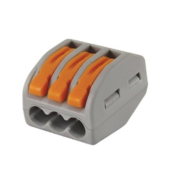 Клемма с рычажком 222-413 без пасты, 3 провода 0,1-2,5 мм2 (5 шт.)