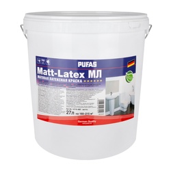 Краска моющаяся латексная Pufas Matt-Latex основа D матовая (27 л)